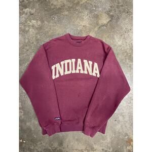 Jansports Mens Red Indiana Hoosiers Crew Neck Pullover Sweatshirts Size Medium